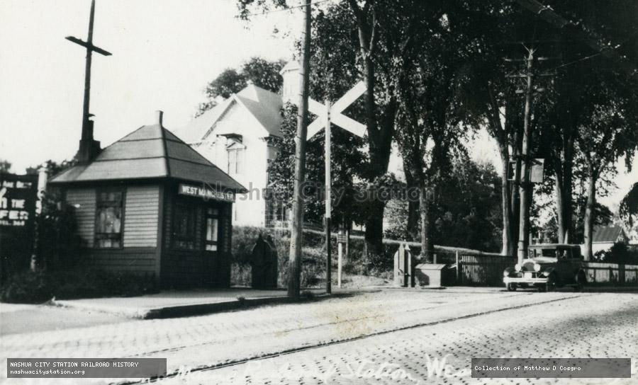 Postcard: Boston & Maine Railroad Station, West Manchester, New Hampshire
